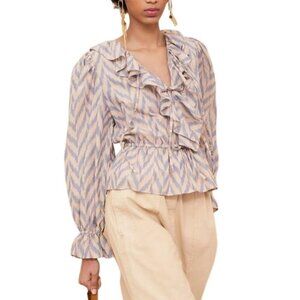 Ulla Johnson Kalila Blouse in Birch, Size 2, New with tag